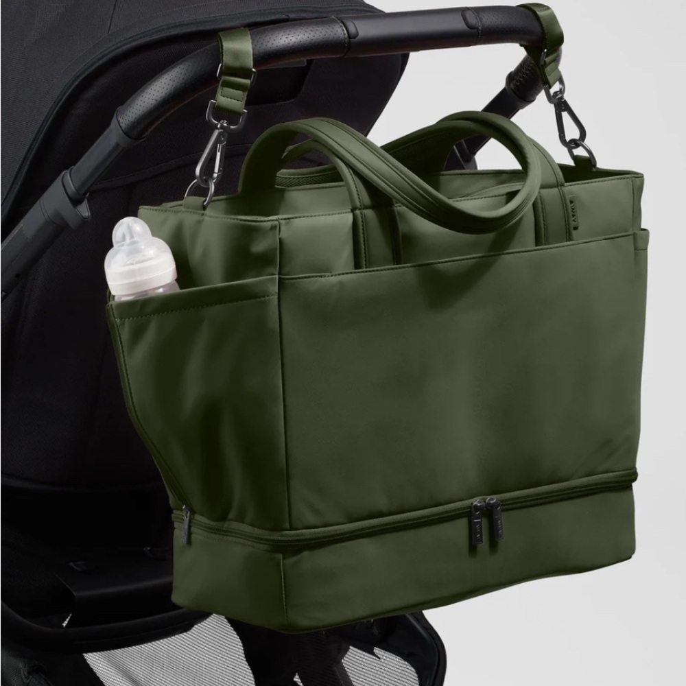 Away The Double Diaper Tote – Olive green